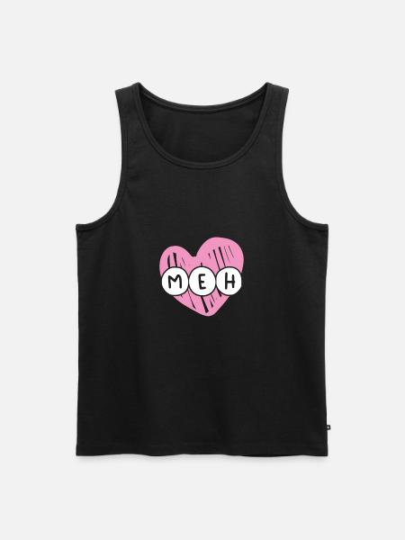 Dear Meh On Valentine's Day - Men's Premium Organic Tank Top - black