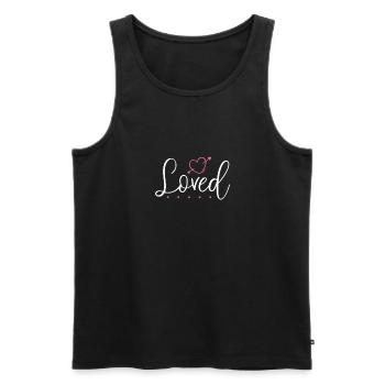 Cher Cœur Saint-Valentin - Débardeur bio Premium Homme - noir - Devant - Michal (187cm)