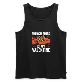 French fries food is my - Men's Premium Organic Tank Top - black - Front - Michal (187cm)