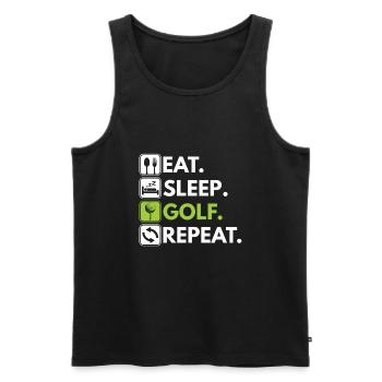 Golf Sport Golfer Golfer Golf course! Golf - Men's Premium Organic Tank Top - black - Front - Michal (187cm)