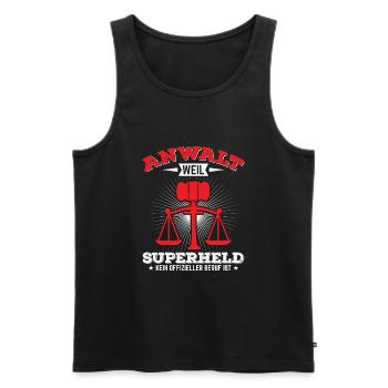 Beruf Rechtsanwalt! Juristen Jura Studenten Anwalt - Männer Premium Bio Tank Top - Schwarz - Vorne - Michal (187cm)