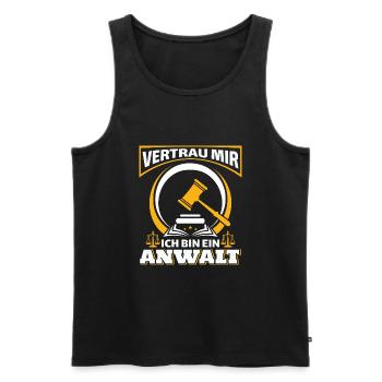 Beruf Rechtsanwalt! Juristen Jura Studenten Anwalt - Männer Premium Bio Tank Top - Schwarz - Vorne - Michal (187cm)