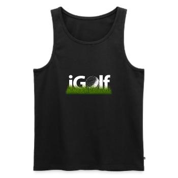 Golf Sport Golfer Golfer Golf course! Golf - Men's Premium Organic Tank Top - black - Front - Michal (187cm)
