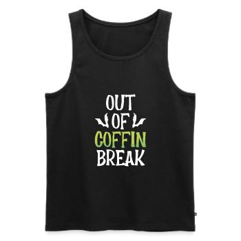 Out of the coffin break - Men's Premium Organic Tank Top - black - Front - AI Model Male 178 light (178cm)