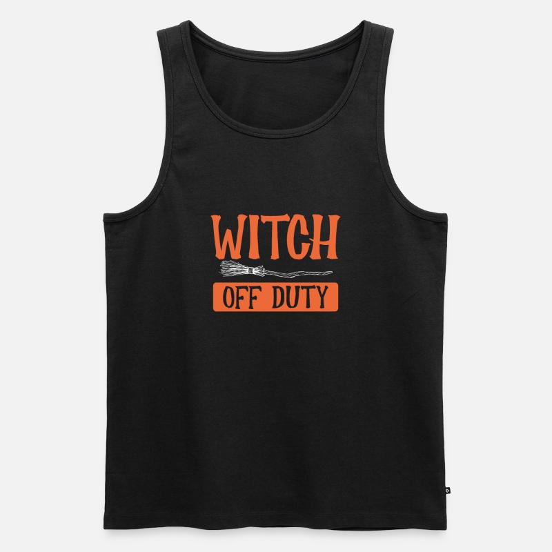 Hexe Außer Dienst - Männer Premium Bio Tank Top - Schwarz