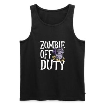 Zombie Außer Dienst - Männer Premium Bio Tank Top - Schwarz - Vorne - Michal (187cm)