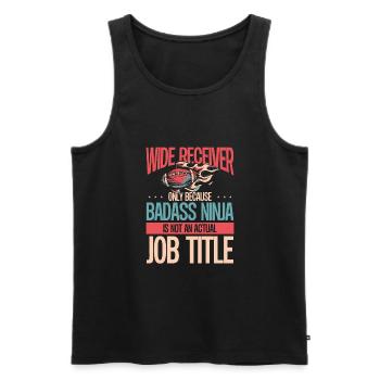 Wide Receiver Ist Ein Ninja - Männer Premium Bio Tank Top - Schwarz - Vorne - AI Model Male 178 light (178cm)
