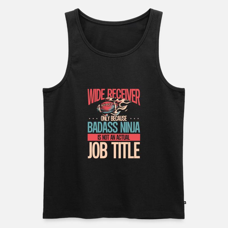 Wide Receiver Ist Ein Ninja - Männer Premium Bio Tank Top - Schwarz