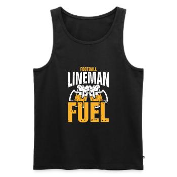 Lineman beer fuel - Men's Premium Organic Tank Top - black - Front - Michal (187cm)