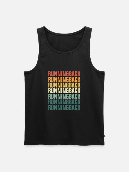 Buntes Retro Running back - Männer Premium Bio Tank Top - Schwarz