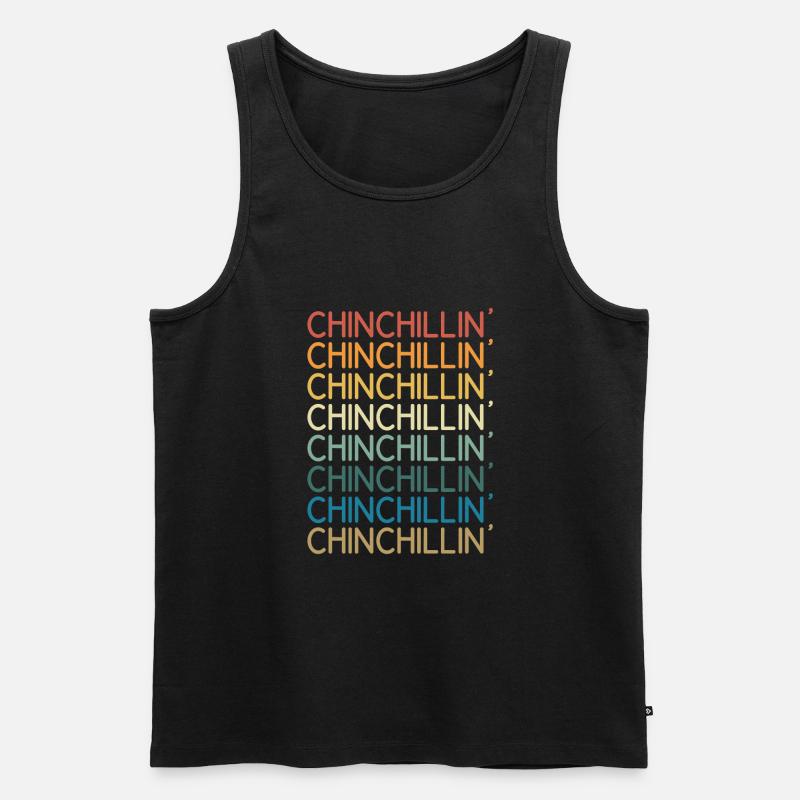 Chinchillin Bunt - Männer Premium Bio Tank Top - Schwarz
