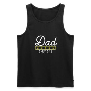 Fünf Sterne Papa - Männer Premium Bio Tank Top - Schwarz - Vorne - AI Model Male 178 light (178cm)