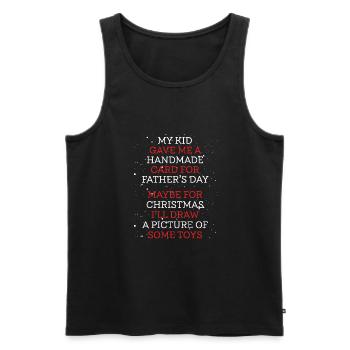 Karte Zum Vatertag - Männer Premium Bio Tank Top - Schwarz - Vorne - AI Model Male 178 light (178cm)