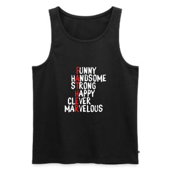 Name Des Vaters - Männer Premium Bio Tank Top - Schwarz - Vorne - AI Model Male 178 light (178cm)