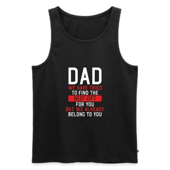 Nous avons essayé d’obtenir le meilleur cadeau - Débardeur bio Premium Homme - noir - Devant - Michal (187cm)