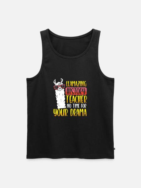 Lama History Teacher - Men's Premium Organic Tank Top - black