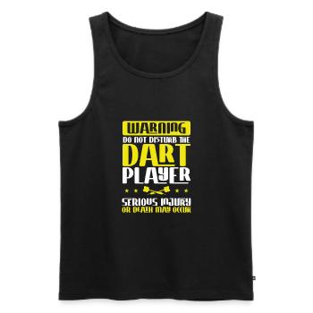 Do not disturb the darts player - Men's Premium Organic Tank Top - black - Front - Michal (187cm)