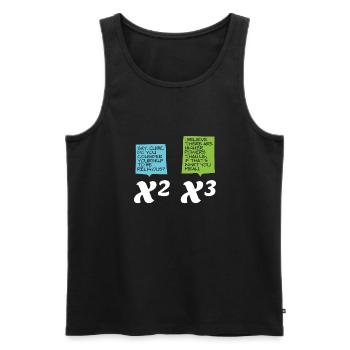 X With high performance - Men's Premium Organic Tank Top - black - Front - Michal (187cm)