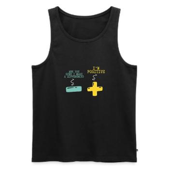 Positive Und Negative Mathematik - Männer Premium Bio Tank Top - Schwarz - Vorne - Michal (187cm)