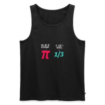 Mathe Spaß Pi - Männer Premium Bio Tank Top - Schwarz - Vorne - AI Model Male 178 light (178cm)