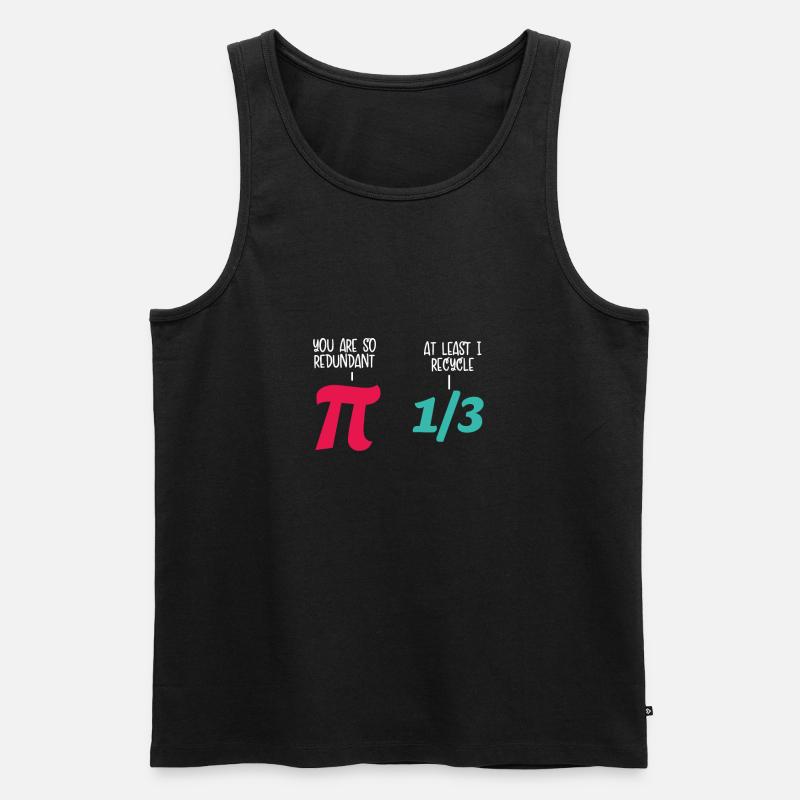 Mathe Spaß Pi - Männer Premium Bio Tank Top - Schwarz