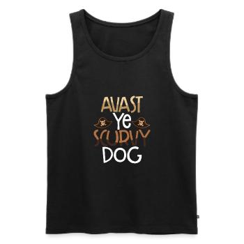 Avast Du Scorbut Chien - Débardeur bio Premium Homme - noir - Devant - Michal (187cm)