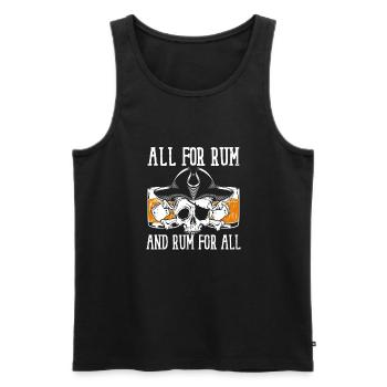 Alle Für Rum Und Rum Für Alle - Männer Premium Bio Tank Top - Schwarz - Vorne - AI Model Male 178 light (178cm)