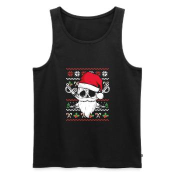 Pirate de Noël avec des épées - Débardeur bio Premium Homme - noir - Devant - Michal (187cm)
