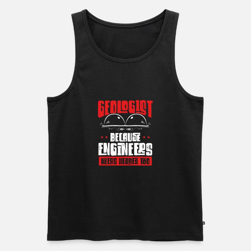 Geologe der Held - Männer Premium Bio Tank Top - Schwarz