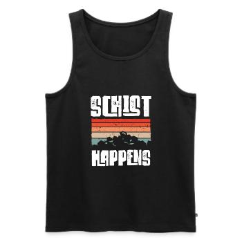Schiefer passiert - Männer Premium Bio Tank Top - Schwarz - Vorne - AI Model Male 178 light (178cm)