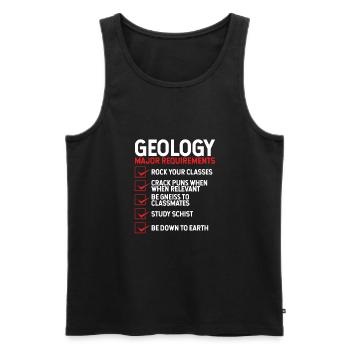 Geologist List - Men's Premium Organic Tank Top - black - Front - Michal (187cm)