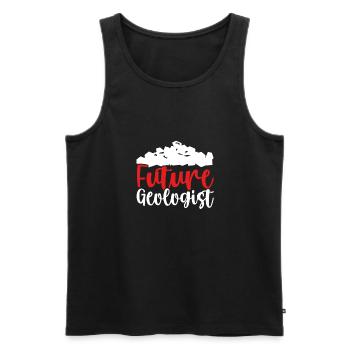Aspiring geologist - Men's Premium Organic Tank Top - black - Front - AI Model Male 178 light (178cm)