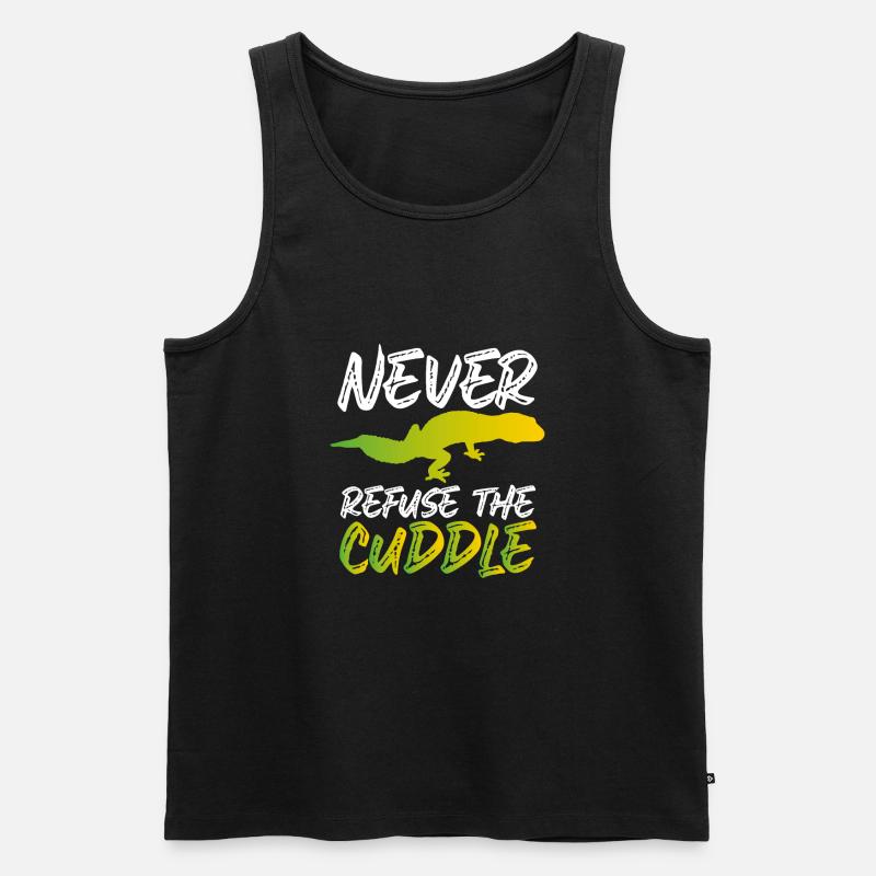Never refuse to cuddle - Men's Premium Organic Tank Top - black