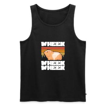 Retro Guinea Pig Vintage - Men's Premium Organic Tank Top - black - Front - Michal (187cm)