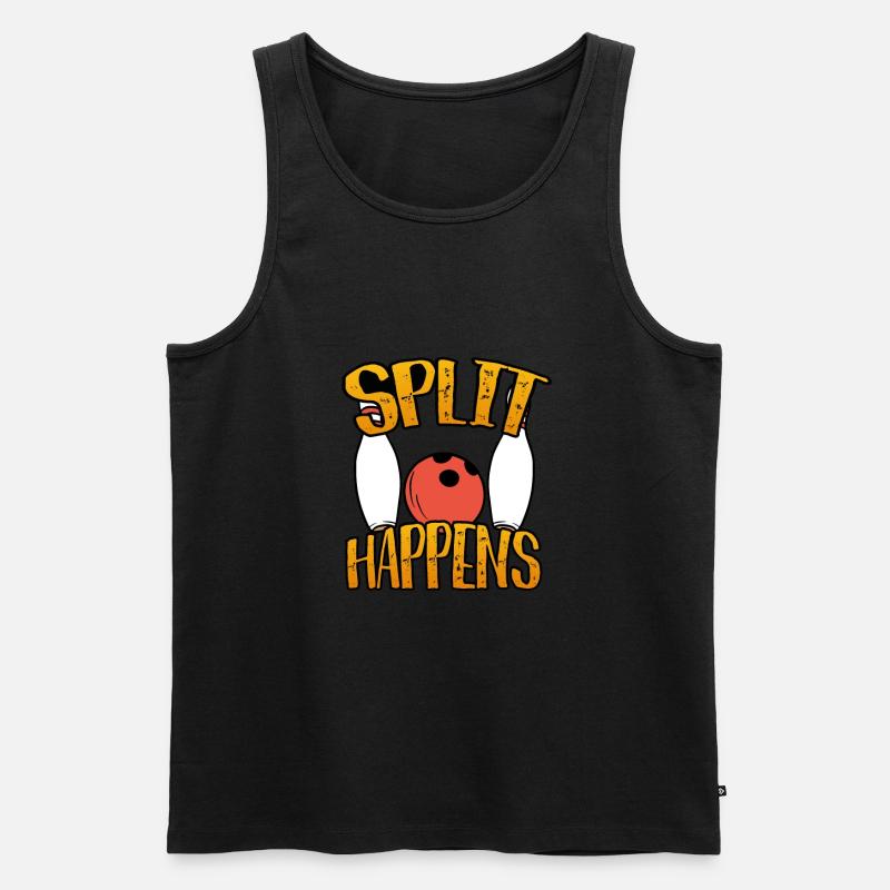 Split passiert - Männer Premium Bio Tank Top - Schwarz