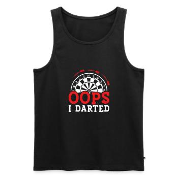 Ups, ich spielte Dart - Männer Premium Bio Tank Top - Schwarz - Vorne - Michal (187cm)