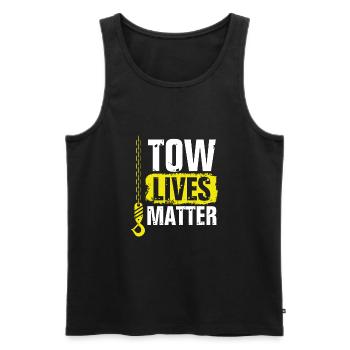 Zwei Leben Sind Wichtig - Männer Premium Bio Tank Top - Schwarz - Vorne - Michal (187cm)