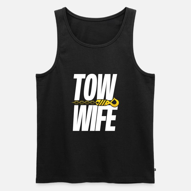 Frau Des Abschleppfahrers - Männer Premium Bio Tank Top - Schwarz