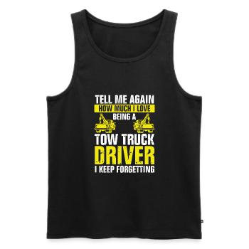 Wie Sehr Ich Abschleppwagenfahrer Liebe - Männer Premium Bio Tank Top - Schwarz - Vorne - Michal (187cm)