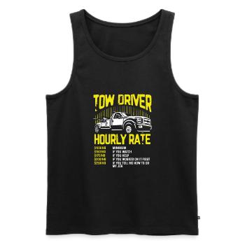 Abschleppfahrer Stundensatz - Männer Premium Bio Tank Top - Schwarz - Vorne - Michal (187cm)