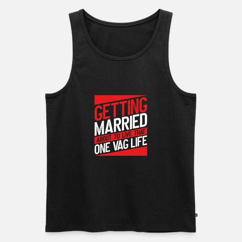 Leben mit einer Frau - Männer Premium Bio Tank Top - Schwarz