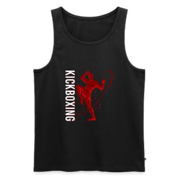 Kickboxer Arts Martiaux Kickboxing Kickboxen - Débardeur bio Premium Homme - noir - Devant - Michal (187cm)