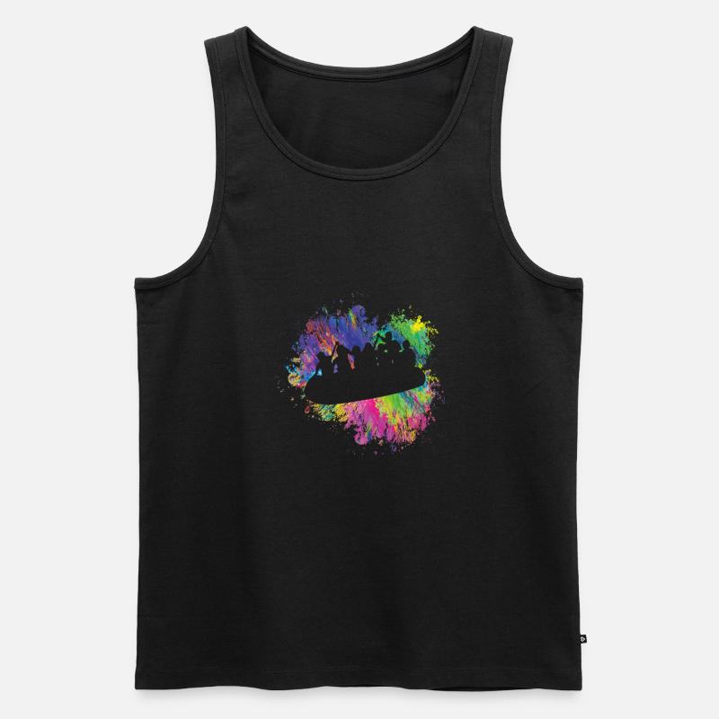 Sommerbootfahren Bunt - Männer Premium Bio Tank Top - Schwarz
