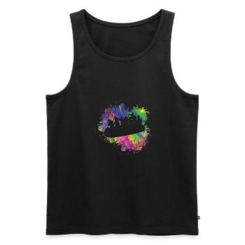 Boating in summer - Men's Premium Organic Tank Top - black - Front - AI Model Male 178 light (178cm)