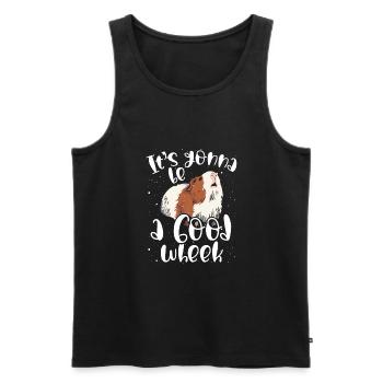 It's going to be a good week - Men's Premium Organic Tank Top - black - Front - Michal (187cm)
