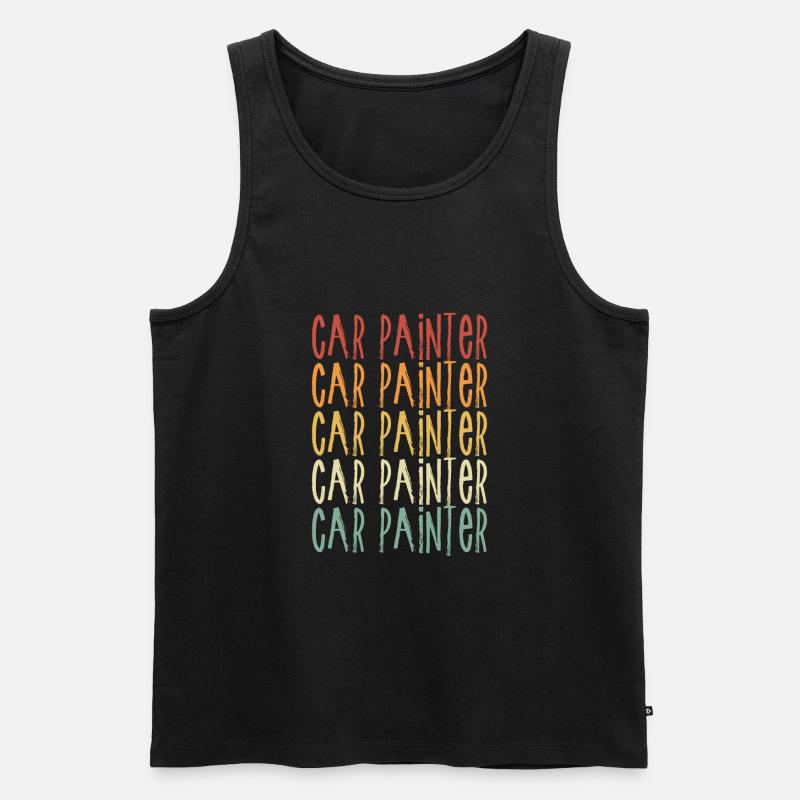 Bunte Autolackierer - Männer Premium Bio Tank Top - Schwarz