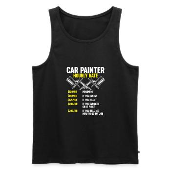 Tarif salarial de peintre automobile - Débardeur bio Premium Homme - noir - Devant - Michal (187cm)