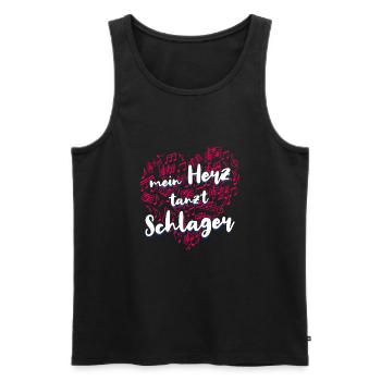Folk Music Party Village Festival Ouftit German Schlager - Men's Premium Organic Tank Top - black - Front - AI Model Male 178 light (178cm)