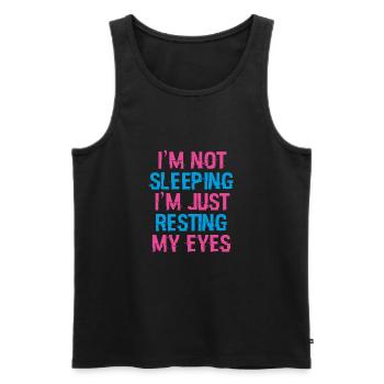 Ich Schlafe Nicht - Männer Premium Bio Tank Top - Schwarz - Vorne - AI Model Male 178 light (178cm)
