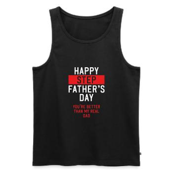 Alles Gute Zum Stiefvatertag - Männer Premium Bio Tank Top - Schwarz - Vorne - AI Model Male 178 light (178cm)